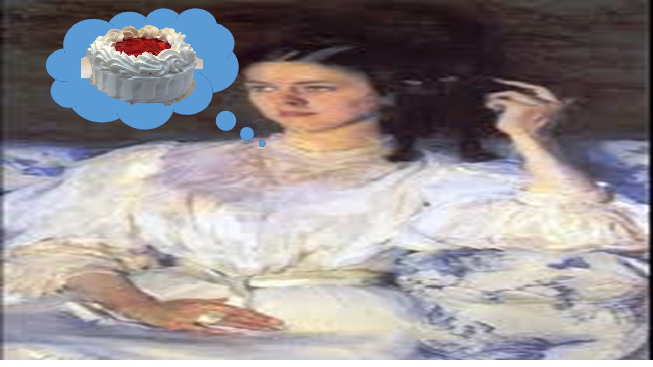 woman-imagining-cake